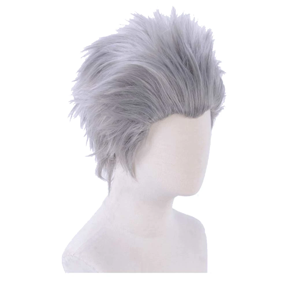 ゲーム DMC コスプレベルギルグレーかつらハロウィンロールプレイパーティー変装小道具衣装ロールプレイアクセサリーヘアカーニバル