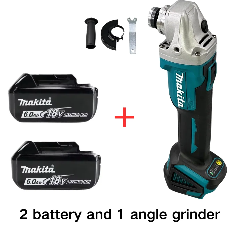 Makita DGA404 125 mm / 125 mm borstelloze lithium-elektrische haakse slijper Oplaadbare snijmachine Krachtige polijstmachine 18 V
