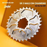 EVOSID 3 clavos plato de bicicleta MTB totalmente cerrado 3mm Offset Eagle anillo de cadena ancho estrecho para SRAM DM 32T 34T 36T 38T