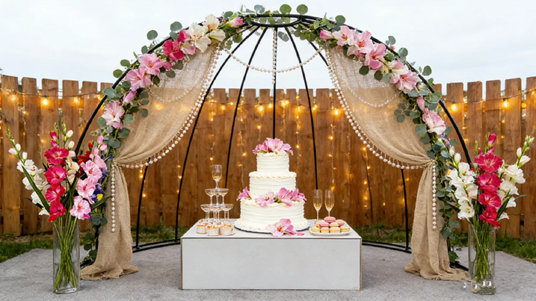 

Wedding Party Supply Store Store arti ficial flower stand, party stage background decorative arch