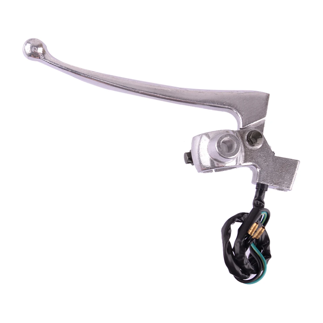 1 Pair Motorcycle Silver Drum Brake & Clutch Lever Perch Set With Switch Cable 7/8