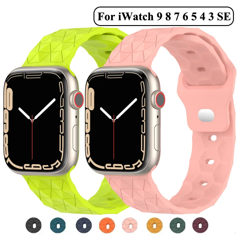 Football Pattern Band For apple watch strap Ultra  49mm 44mm 40mm 45mm 41mm 42mm 38mm for Iwatch Series 8 7 Se 3 4 5 6 5 4 3 2 1