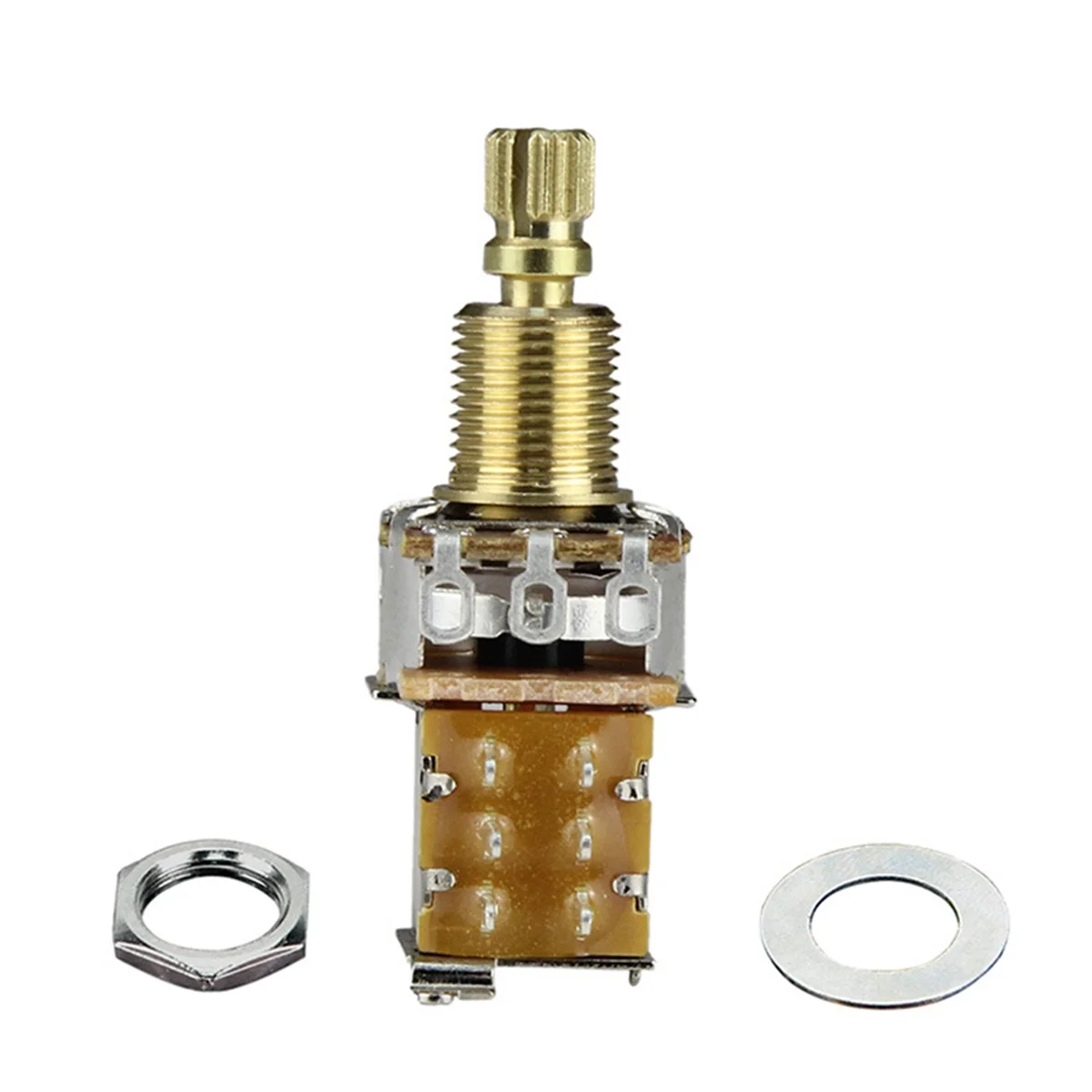 1Pcs Guitar Push/Push Potentiometer Short Shaft Push Push Potentiometer Electric Guitar Pot A500K for Guitar Bass Parts