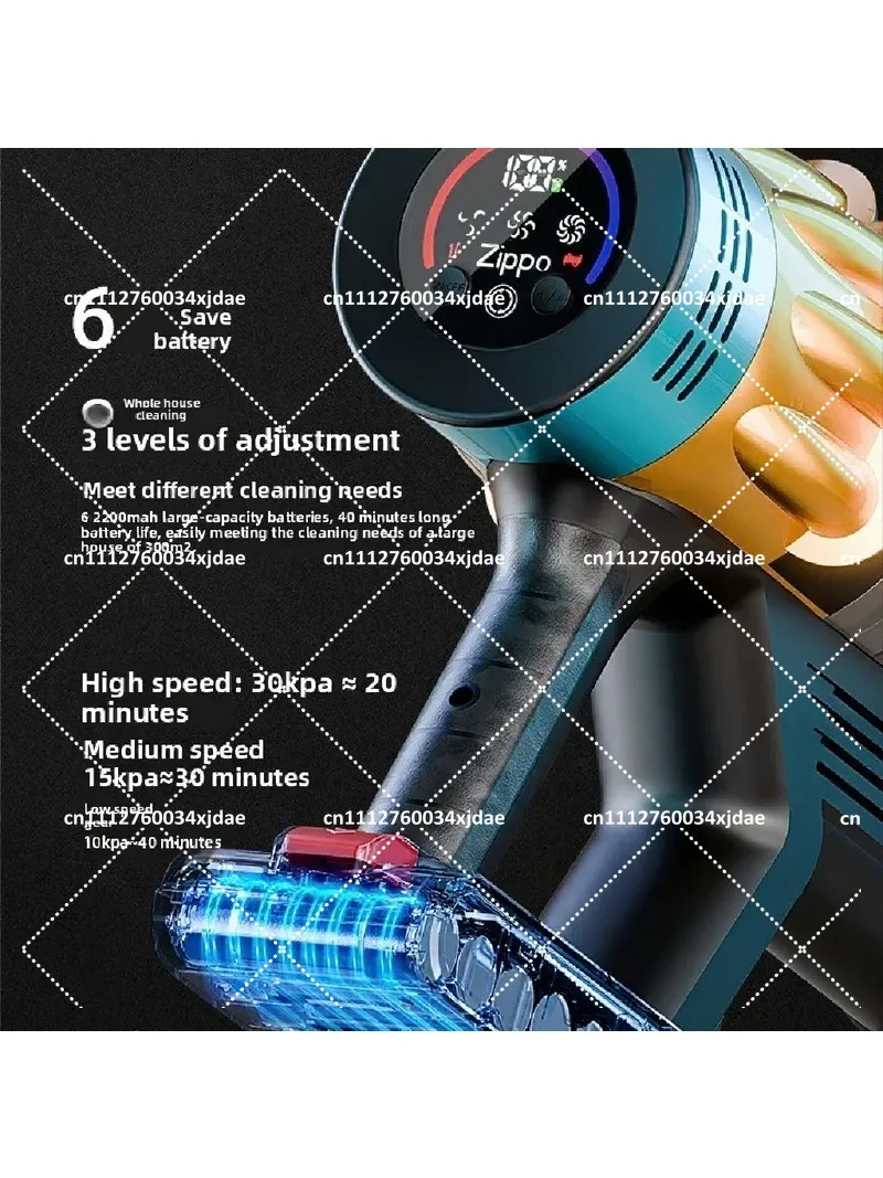 40000Pa Cordless Stick Vacuum, Handheld Vacuum Cleaner with Brushless Motor for Home, Car, Pet Hair