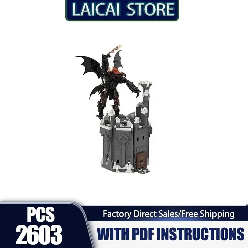

Movie Scene Moc Building Blocks Magical Rings Du Rin Tower Model Technology Bricks DIY Assembly Street View Toys Gifts