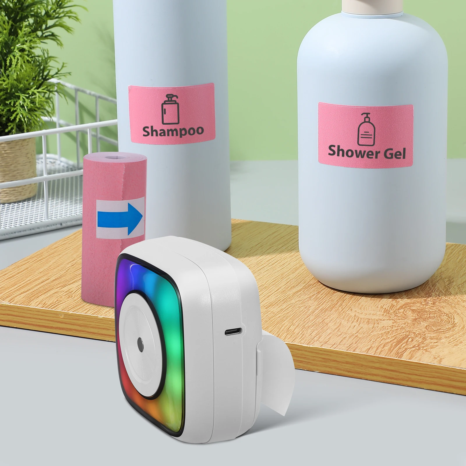 

Thermal Printer Paper Inkless Portable Sticker Maker Mini Receipt Small Student