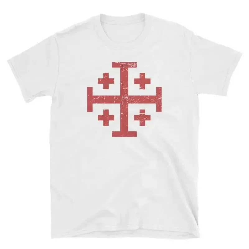 Renaissance Festival Costume T Shirt Funny Ren Faire Crusader Cross of Jerusalem