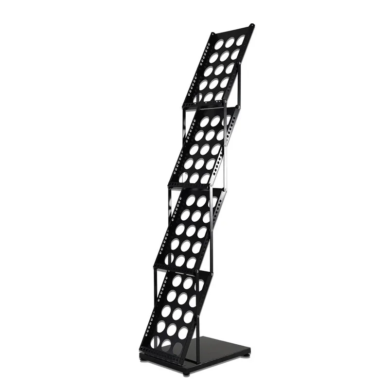 

Foldable Aluminum/ Iron Magazine Catalog Holder A4 Brochure Rack Stands