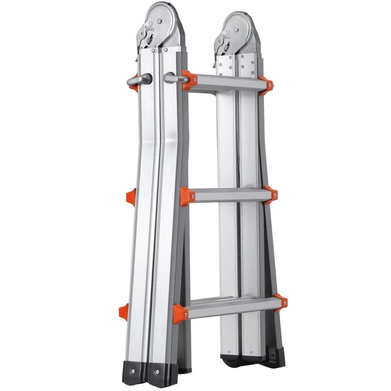 Telescopic aluminum ladder 9.5 feet foldable portable ladder
