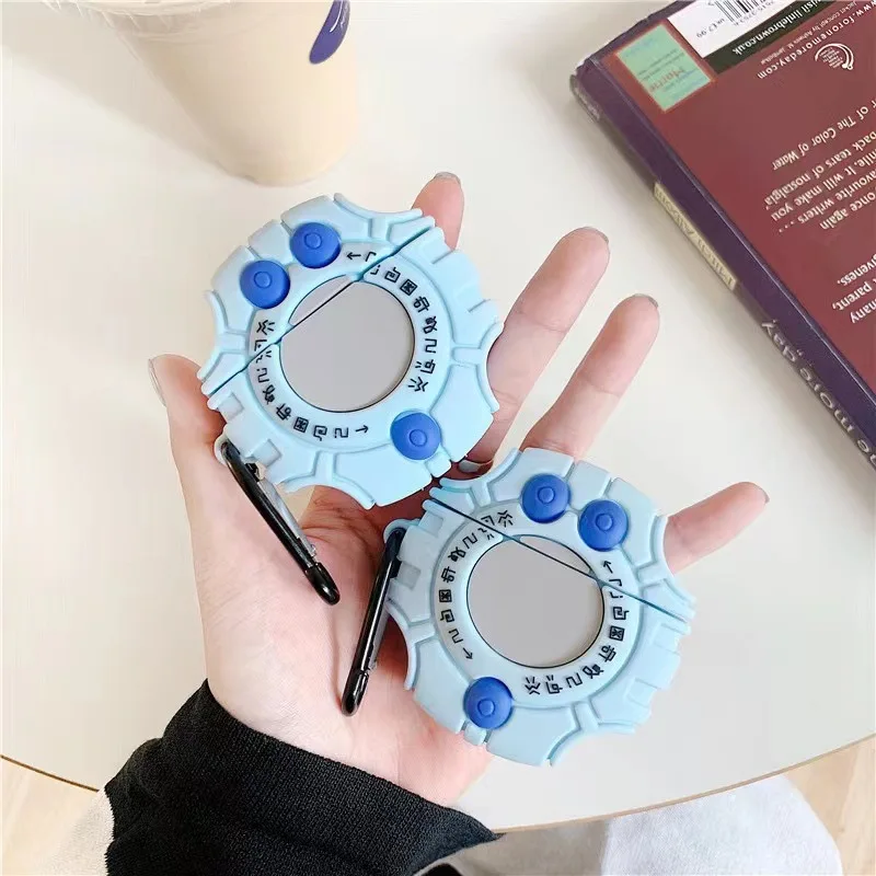 Pro2 Cute Cartoon Digimon Monster Digivice Headphone Cases For Apple Airpods 1 2 3 Pro Soft Silicone Earphone Protection Cover