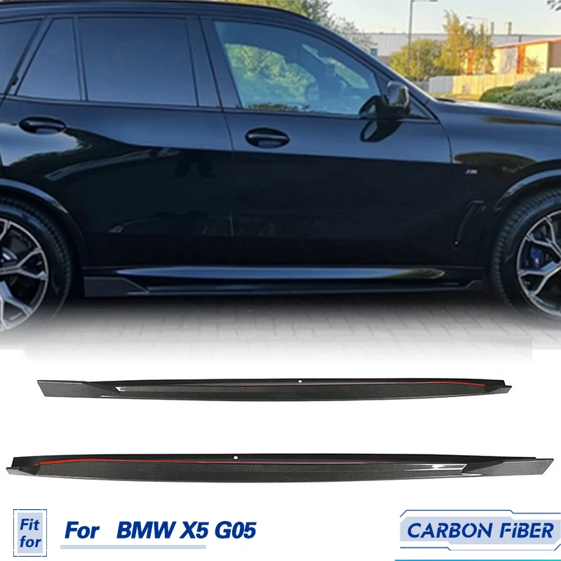 Carbon Fiber Side Bumper Skirt For BMW X5 G05 Sport Utility 4-Door 2019 2020 Body Kit Auto Racing Car Side Skirts Extensions