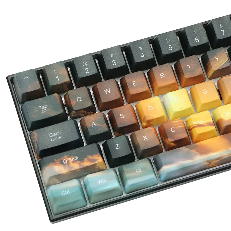 Trek 71 key OEM height PBT keycap, all-inclusive five-sided sublimation process, compatible with GH60 GK64