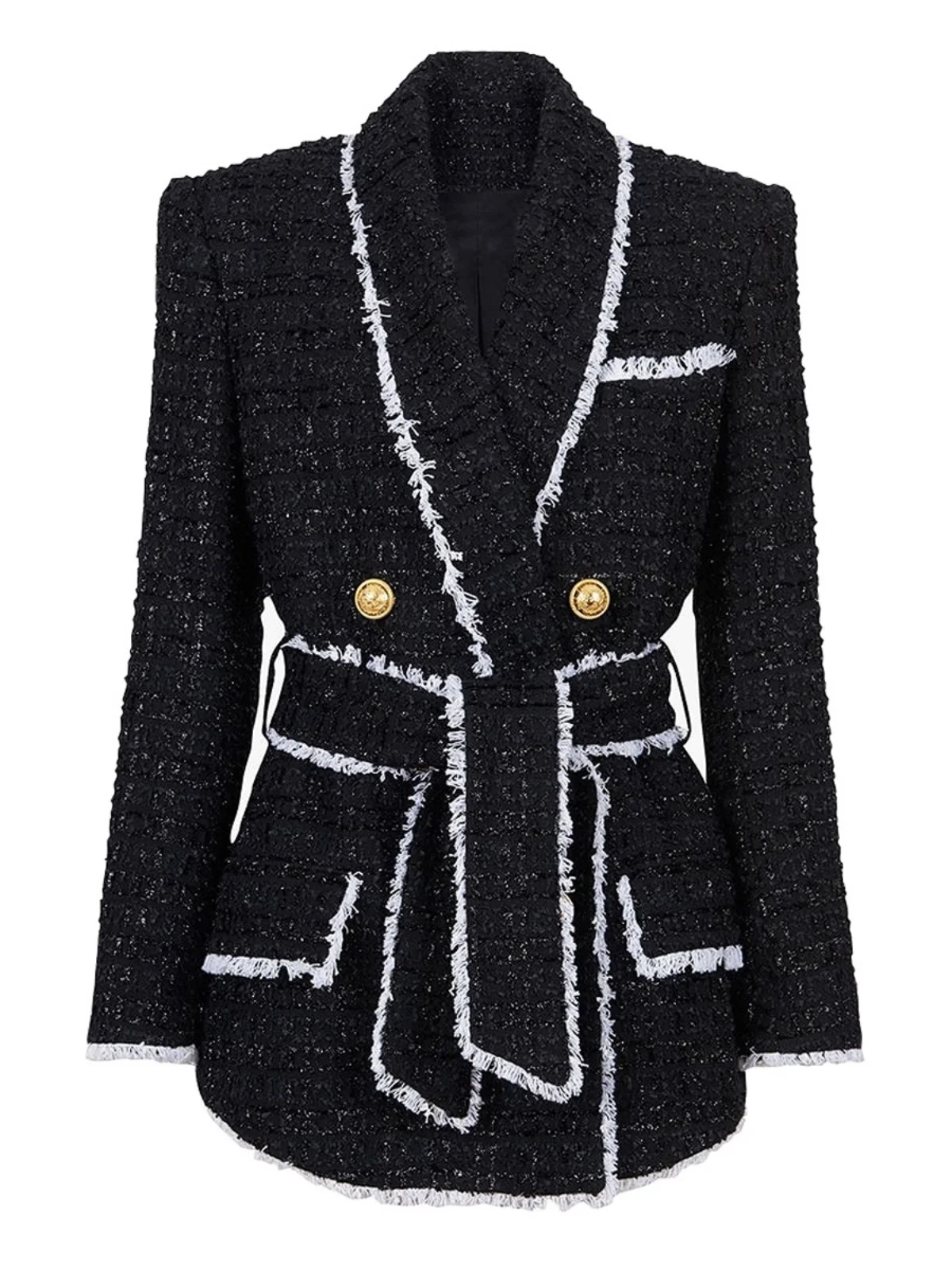 패셔너블하고 다재다능한 고품질 울 코트와 반바지 세트 여성용 가을 겨울 신상 출퇴근 스타일 긴 소매 중간 길이