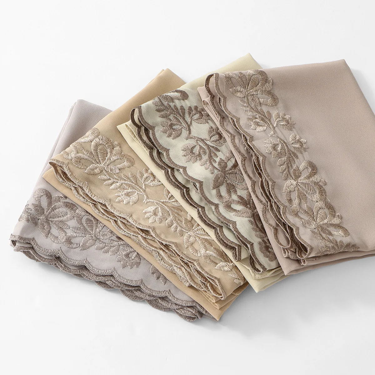 

180*70cm Butterfly Embroidery Chiffon Long Scarf Sun Protection Shawl Muslim Hijab Wrap Bandanas Headband Foulard Turbante Mujer