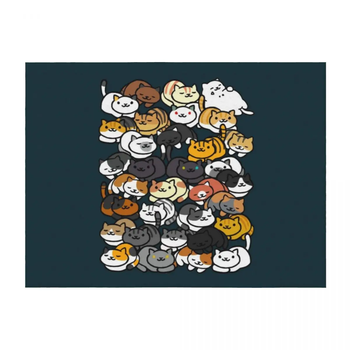 

Neko Atsume Sleepy Kitties Throw Blanket Beach Blankets For Bed blankets and throws Stuffeds Blankets