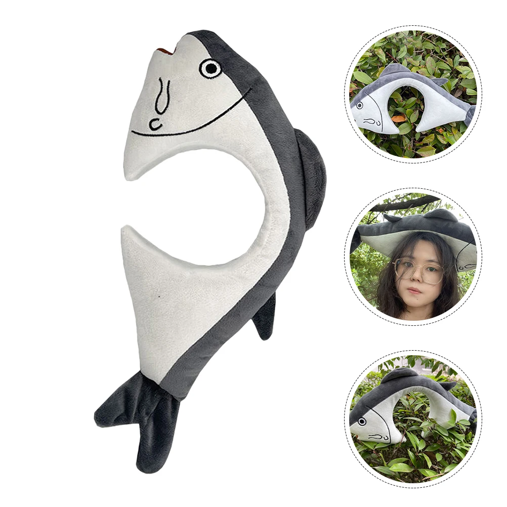 

2pcs Big Fish Headband Cute Cartoon Furry Fish Party Headbands Halloween Birthday Carnival School Performance Photo Prop