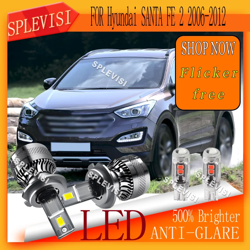 

Easy Installation Prevents Glaring Others High/Low Beam LED HEADLIGHT For Hyundai SANTA FE 2 2006 2007 2008 2009 2010 2011 2012