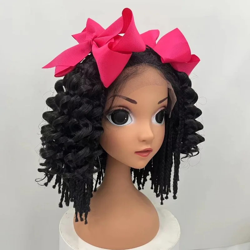 Kids Ponytail Hair Extension 6 8 Inch  10inches Curly Ponytail Kids En Gros Kids Synthetic Ponytail Extensions with Elastic