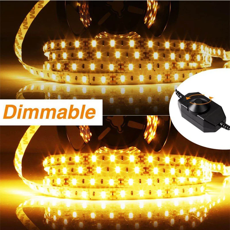 5M-10M SMD3528 5050 DC12V LED Strip indoor lighting, AC85V-240V power supply dimming set
