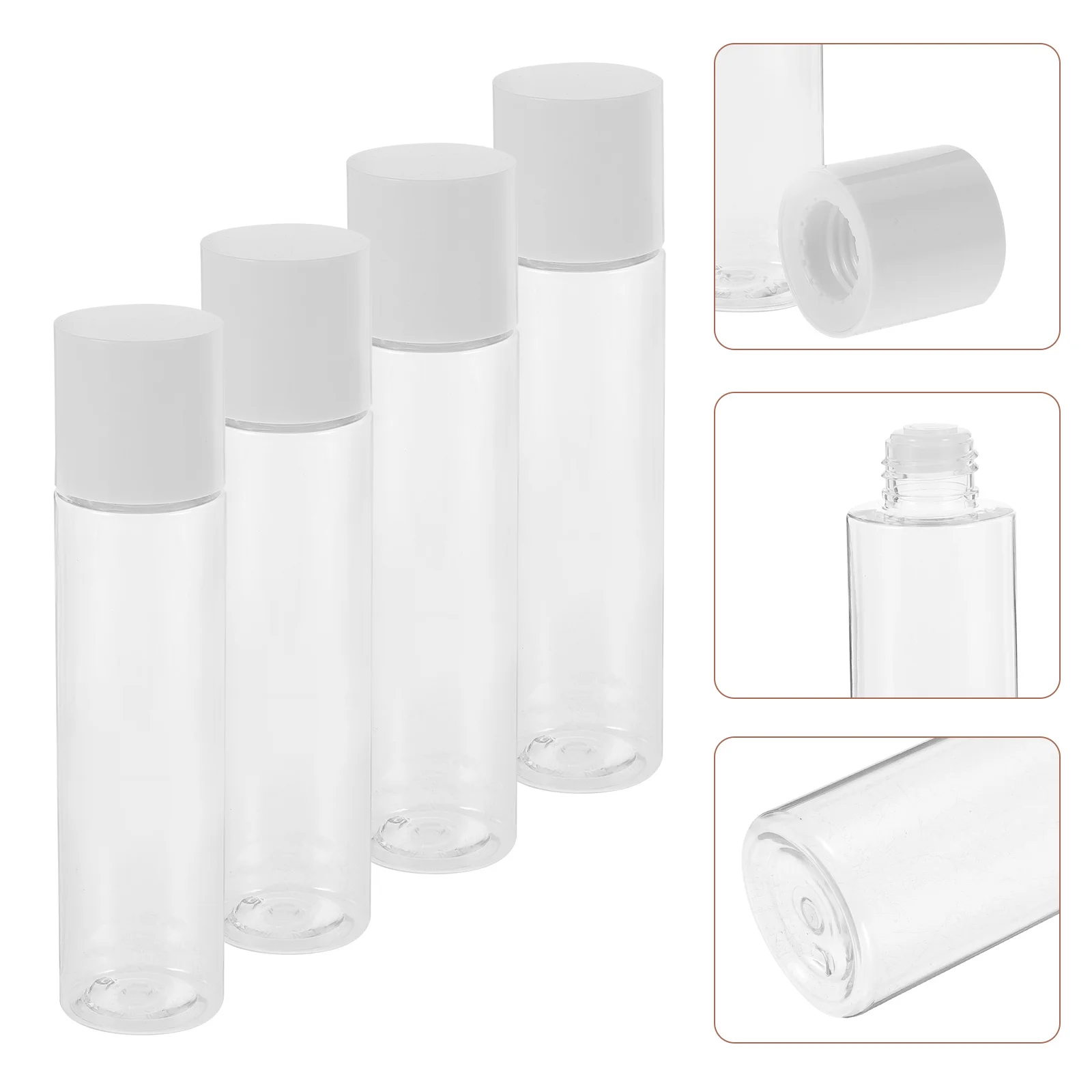 

4Pcs Travel Size Bottles 150Ml Reusable Leak Proof Liquid Containers for Skincare Products Portable Dispensers for Lotion Serum