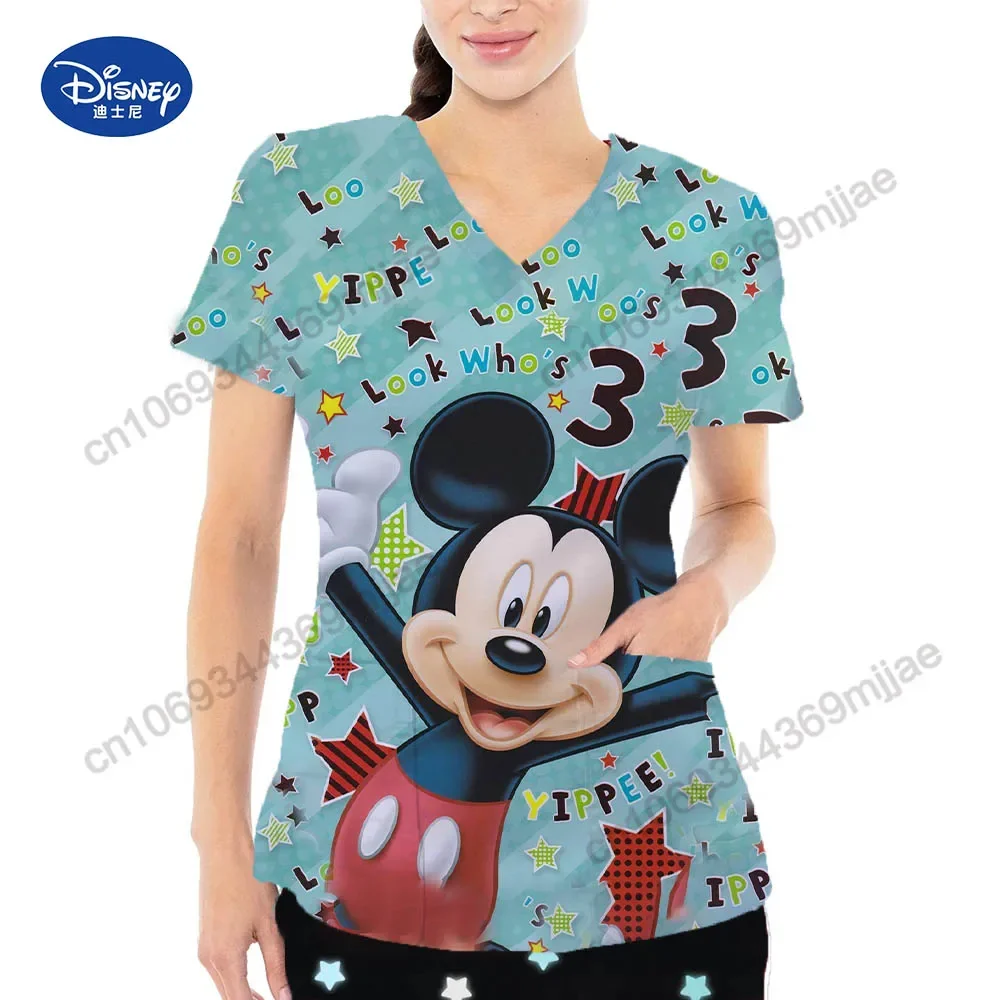 

Pocket women's T-shirts, nurse uniforms, streetwear, top fashion in the 90s, summer women's shirts, 2026