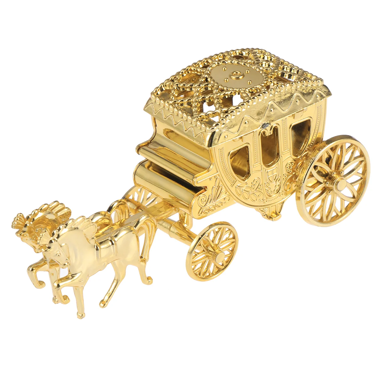 

Wedding Carriage Favor Boxes Chocolate Treat Boxes Gift Boxes Wedding Favors Gifts For Events Evening and Parties(Golden)