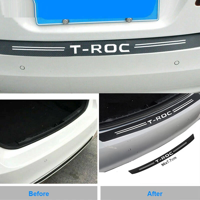 Car Rear Bumper Protection Sticker For VW Volkswagen TROC T-ROC