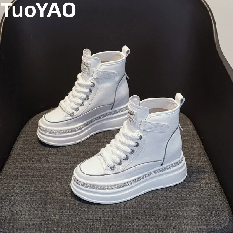 

Женские кроссовки на платформе 8 см, высокие, на танкетке, массивные, удобные повседневные туфли для офиса и прогулок весной-осенью