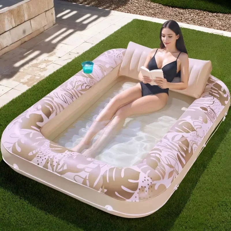 

Adult Inflatable Tanning Pool Lounger Large Bathtub Water Bed Cross-Border in Stock for Relaxation And Sunbathing