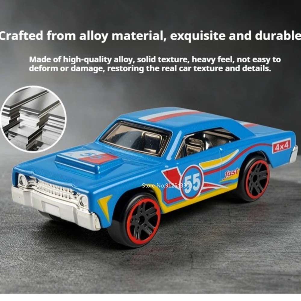 1:64 Mini Scale Classical Car Model Toy Glide Forward Alloy Body Rubber Tires Racing Cars Models Toys Boys Birthday Presents