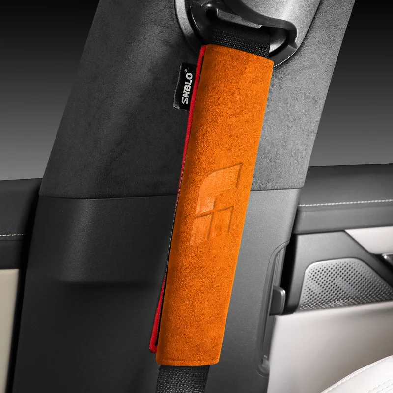For LiXiang L9 L8 L7 Car Seat Belt Shoulder Protection Cover Alcantara Suede Safety Belt Protection Cover Interior Decoration 5