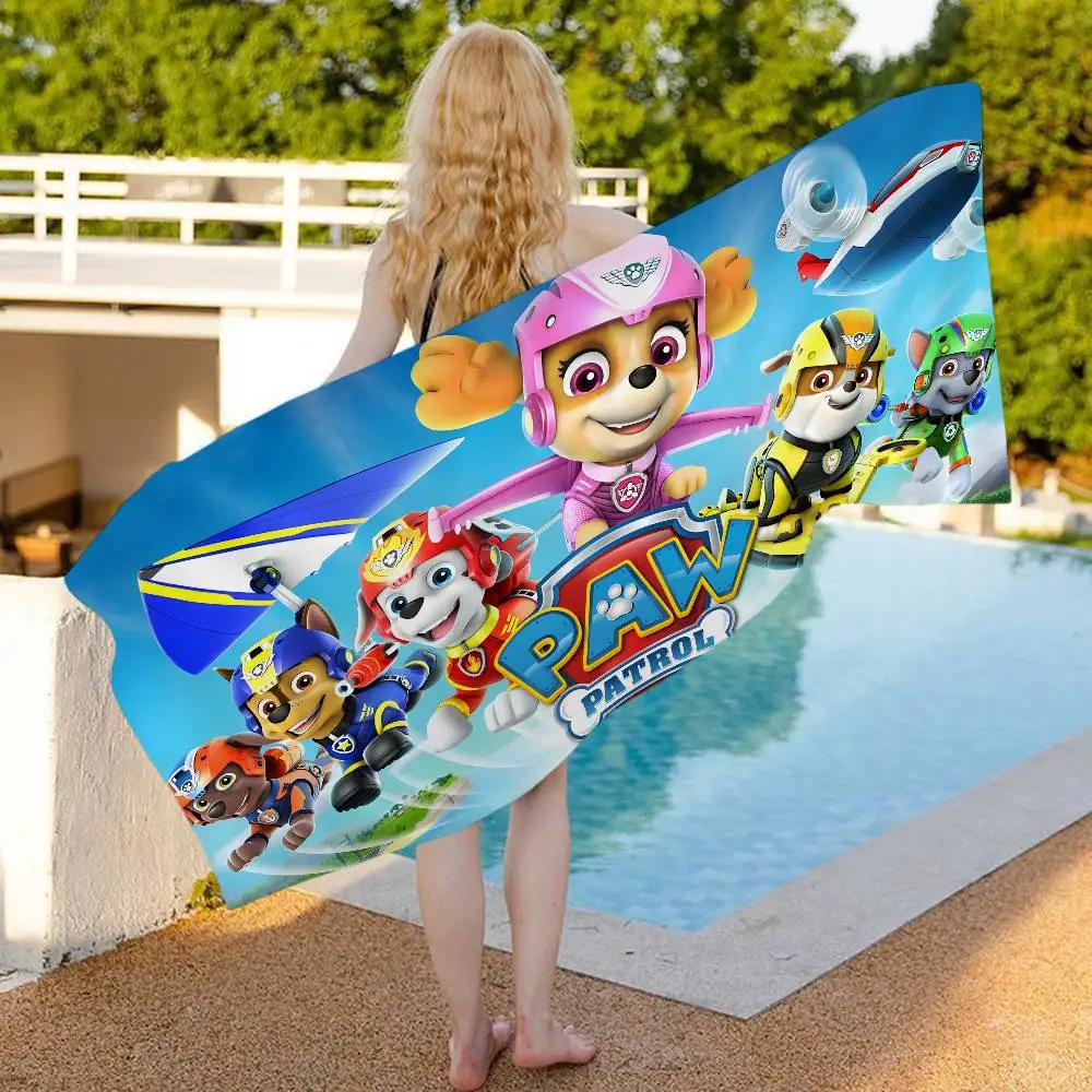 Cartoon P-Patrol Cute Dog Big Microfiber Beach Towels Quick Dry Towel Sand Beach Towels Pool Towel For Travel Swim Pool Yoga