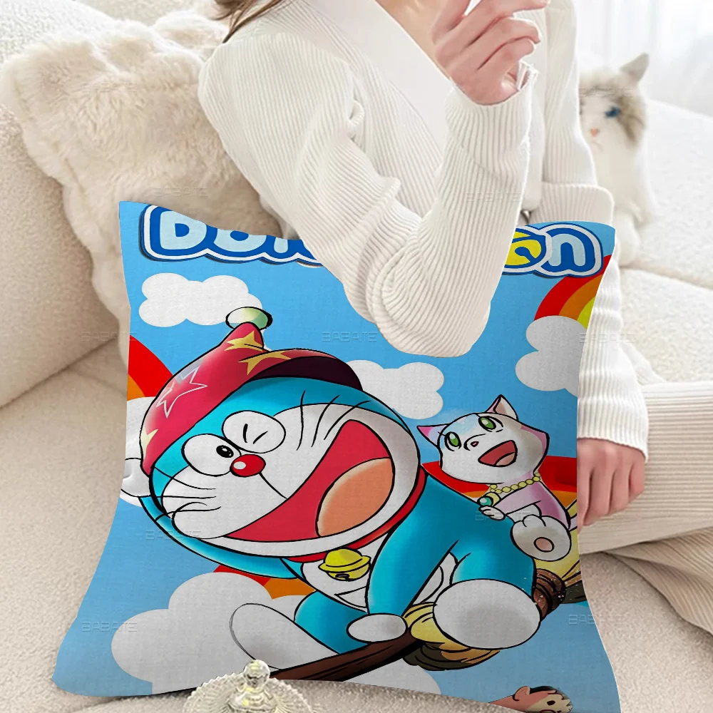 Anime D-Doraemon Cushion Cover Inches Farmhouse Decor Home Throw Pillow Covers For Couch Decorations