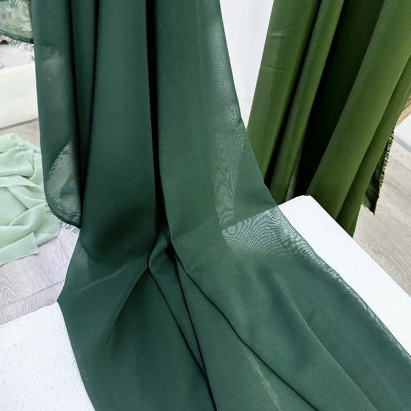 Avocado green semi transparent soft chiffon DIY wedding veil background birthday party wedding decoration cloth curtain