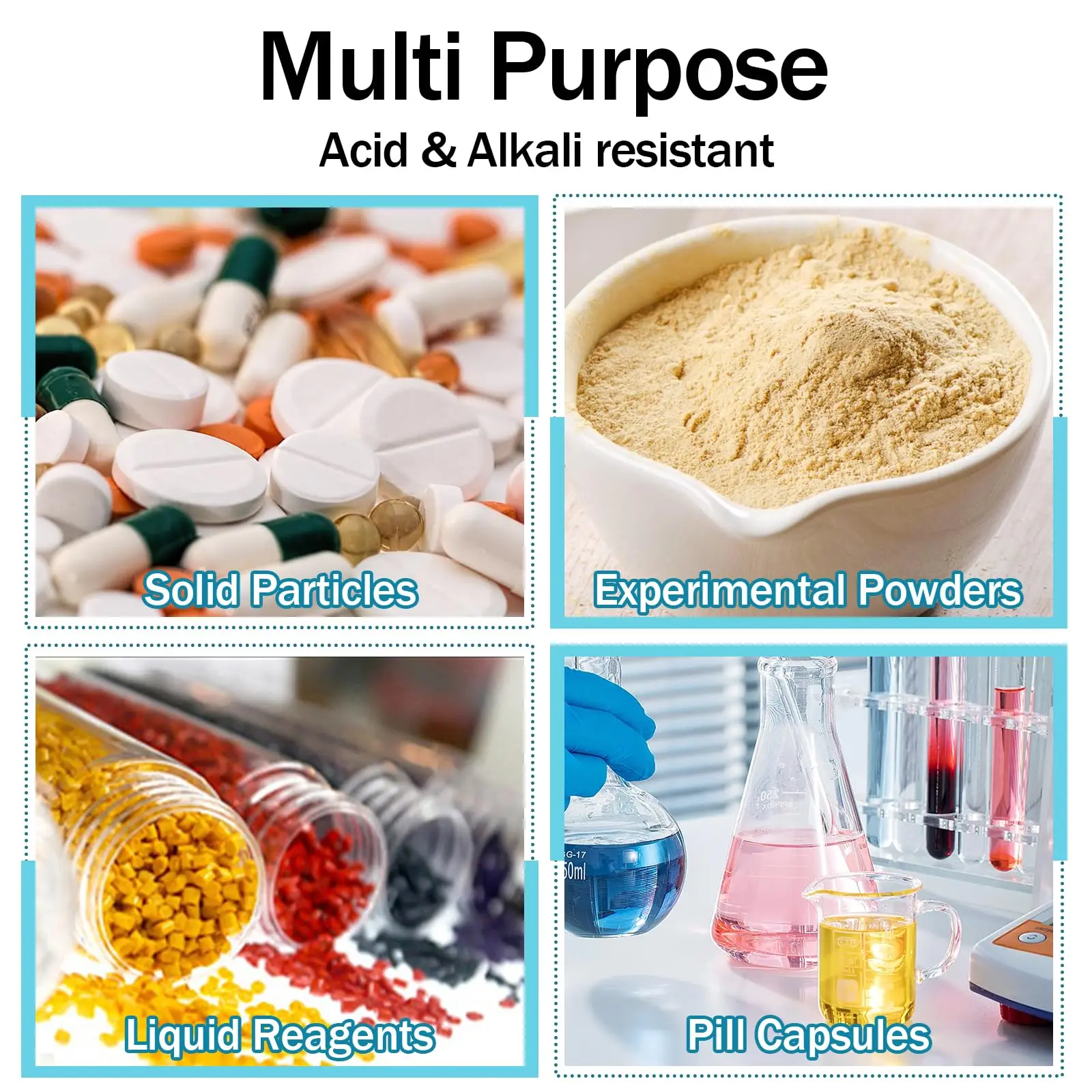 30ML Plastic Lab Chemical Reagent Bottles 20Pcs Square Storage Container Chemical Container Bottle Sample Sealing Bottles Liquid