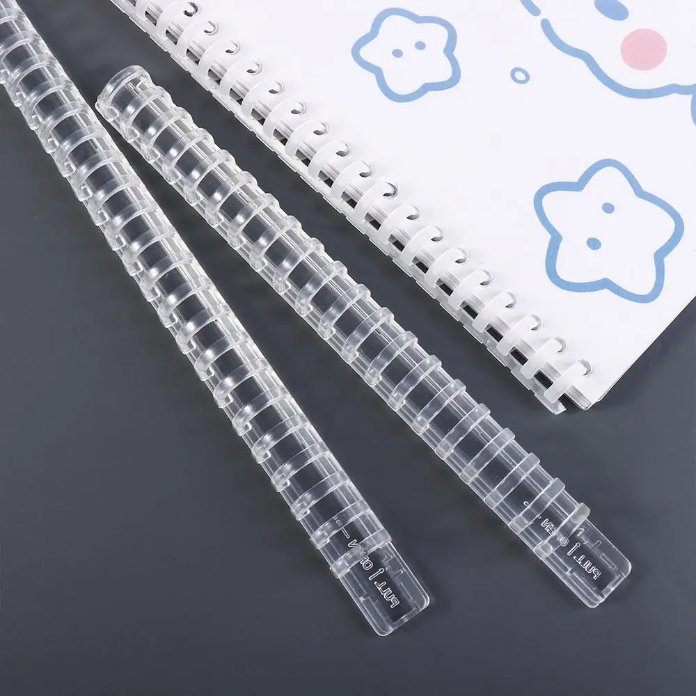 A5 B5 Original 20/26 Hole Transparent PP Loose Leaf Binder Circle Calendar Ring Push-pull Paper Collection Clips