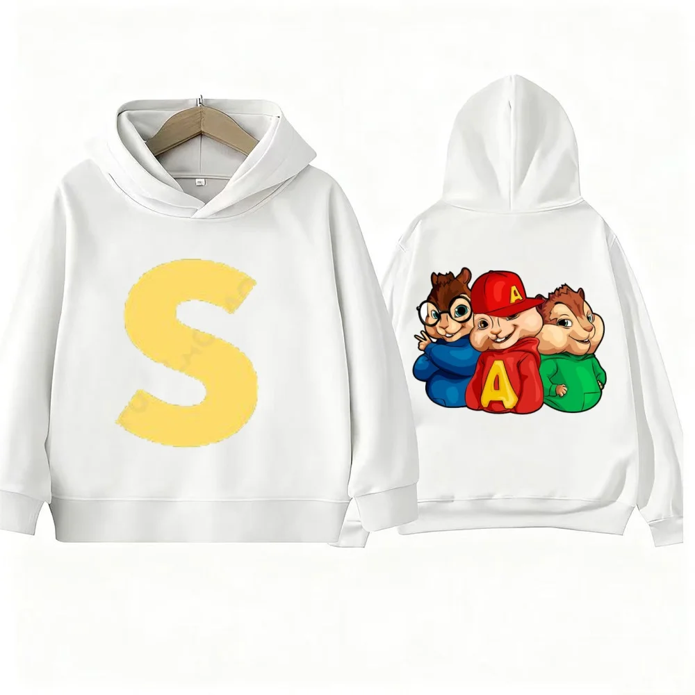 Alvin Chipmunk Halloween Costume Printed Hoodie Sportswear Spring and Autumn Children's Long Sleeve Casual Fashion Hoodie