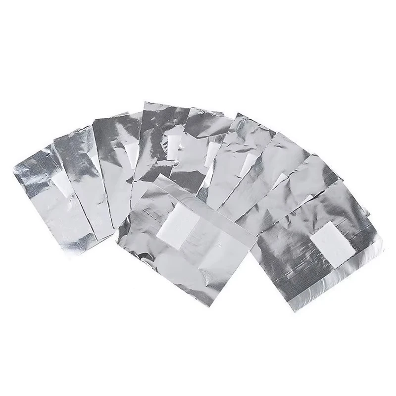 50pcs Tin Foil Remover Cotton Aluminium Foil Nail Polish Remover Soak Off Acrylic Nail Wraps Remover Manicure Nail Art Tools