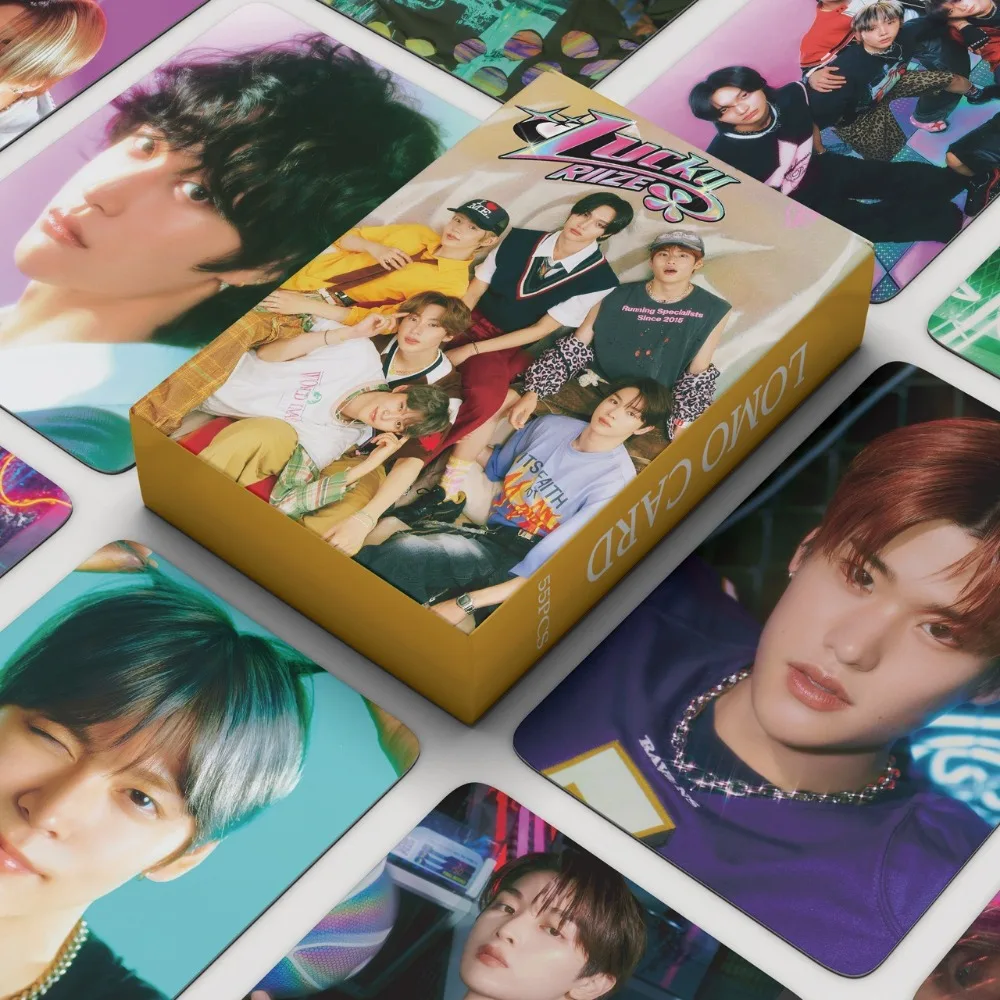 55Pcs/Set Kpop Popular Idol Boy Band Album Lucky Lomo Cards High Quality HD Photocards Two Sides Fans Gifts Collection