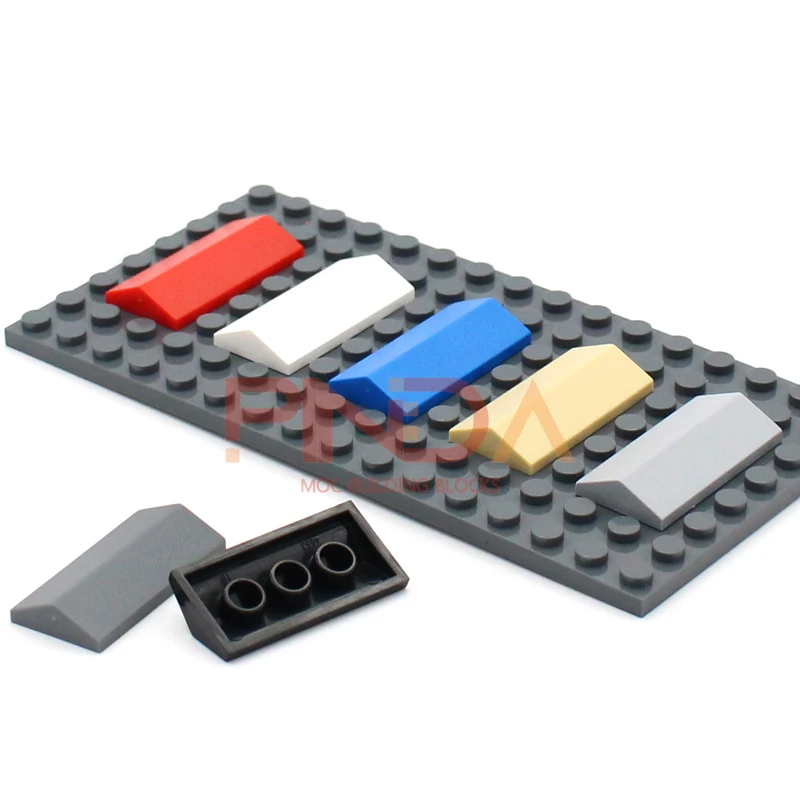 

50pcs MOC Bricks Slope 33 2x4 Double Assembles Building Blocks Particle DIY Assmble Kid Brain Toy Birthday Gift