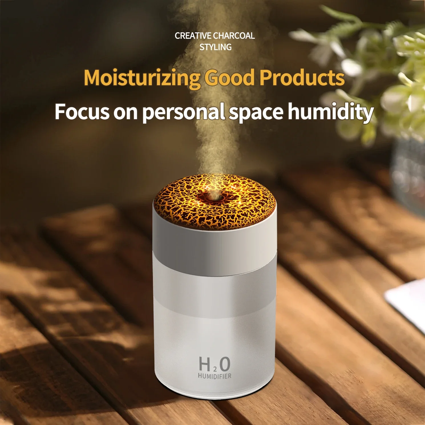 2025 جديد صغير الحمم البركانية الهواء المرطب سيارة معطّر الهواء زيت طبيعي الناشر مع أضواء ليلية ملونة للمنزل مكتب