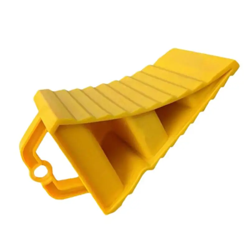 

Wheel Stopper For Car Multipurpose Anti-Slip Wheel Chocks Portable Yellow Tire Chocks Wear-Resistant Tire Stopper For Trucks RVs