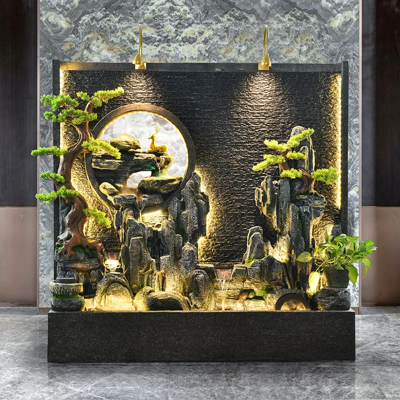 Water Fountain Indoor Home Decoration Waterfall Home and Garden Decorative Items Fountains