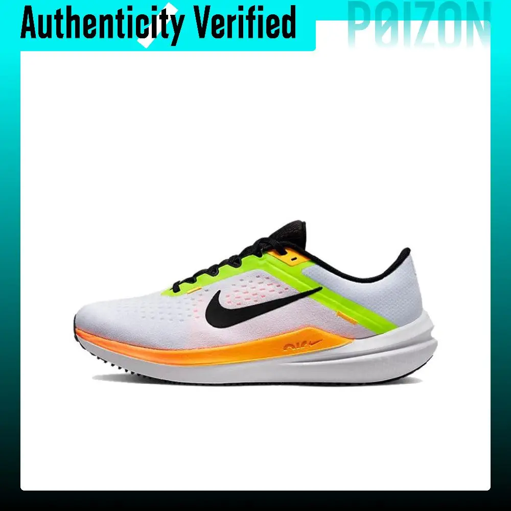 Nike Air Winflo 10 Running Shoes Men's Low Top White/Orange/Green DV4022-101