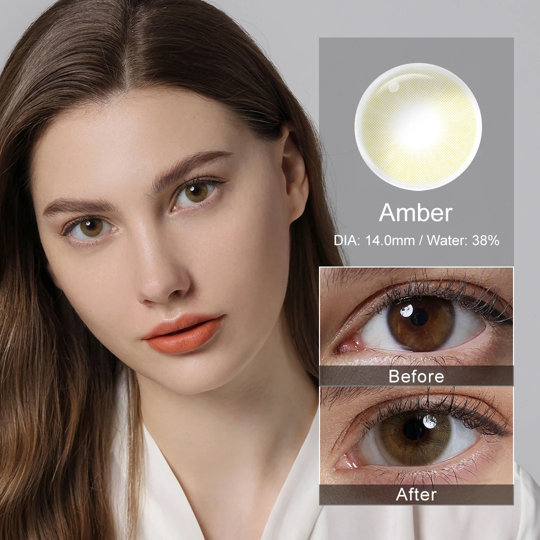 MAGSITER Queen Amber/Avela Kontaktlinsen in natürlicher Farbe für die Augen, geeignet für den täglichen Gebrauch, Augenkosmetiklinsen, 6 Monate haltbar – Detail 9