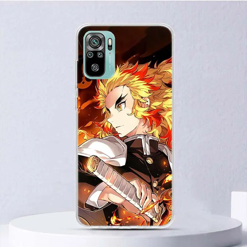 Demon Slayer Rengoku Kyoujurou Soft Case For Xiaomi Redmi Note 13 12S 11S 10S 12 11 10 Phone Cover 11T 11E Pro Plus 9 9S 8 8T Sh