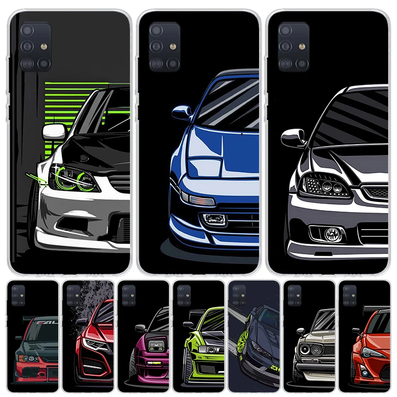 JDM Tokyo Drift Sports Car Male Men Case Phone Cover for Samsung Galaxy A51 A41 A31 A21S A21 A71 A50S A40 A30S A20E A10 A70 A6 A