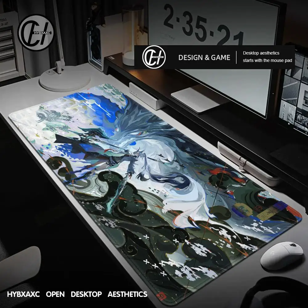

Feixiao Honkai Star Rail Mouse Pad Tenn Geki Shougun Large Mousepad Computer Keyboard Pad Anime Pc Gaming Accessories Desk Mat