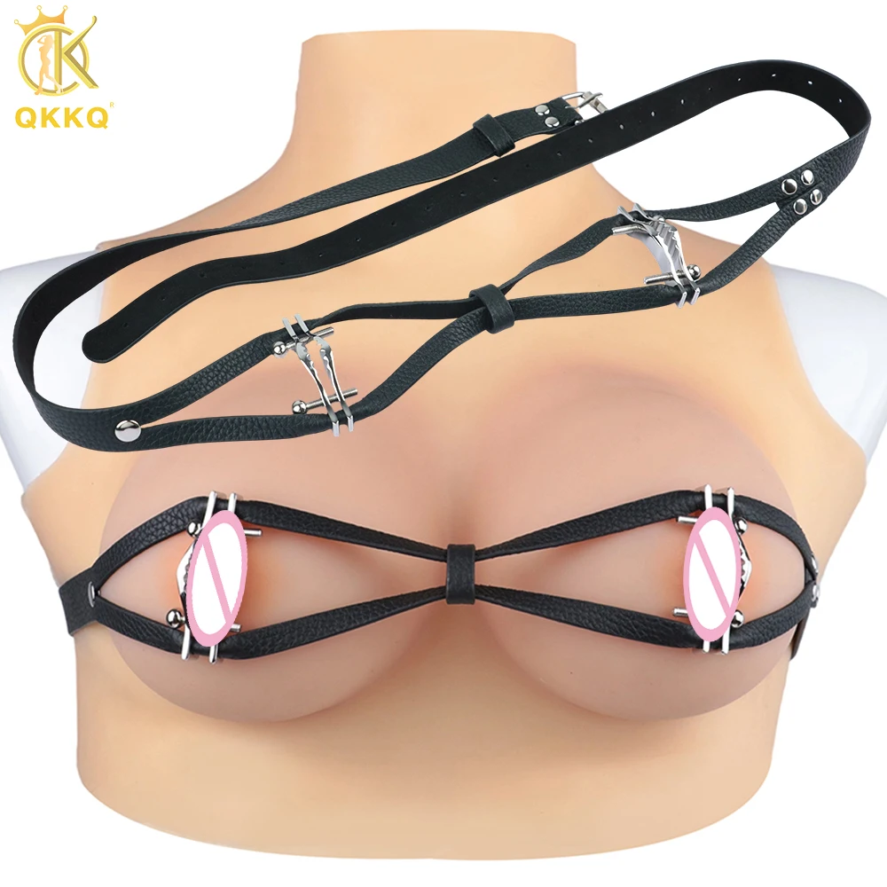 QKKQ الفولاذ المقاوم للصدأ الصدر المشبك الثدي عبودية الحلمات متعة يمكن ارتداؤها المثيرة الصدرية الحلمة تحفيز للنساء أدوات مثيرة