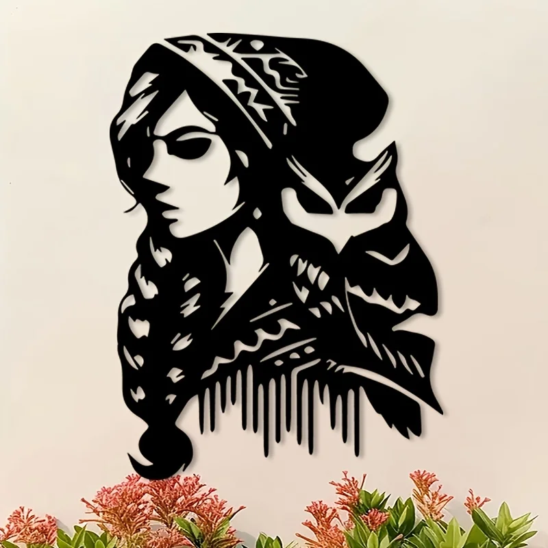 Brand Elegant Woman Metal Wall Art Rustproof Iron Statue Mural Decor Bedroom Boudoir Art Enthusiasts